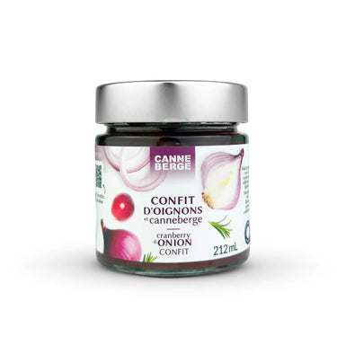 Pot de confit d'oignons et canneberge par CANNE BERGE. Aliments du Québec par Nutra-Fruit.