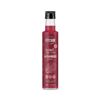 Sirop à cocktail sans sucre à la framboise par FitCook Foodz.