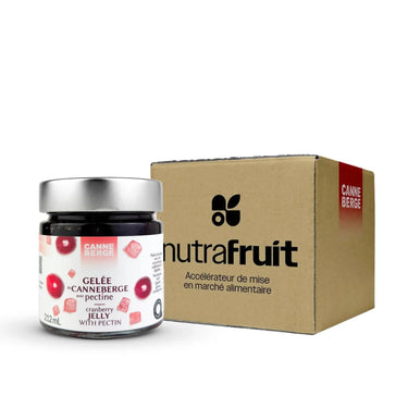 Caisse de gelée de canneberge avec pectine par CANNE BERGE. Aliments du Québec par Nutra-Fruit