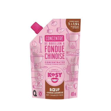 Sac de concentré de bouillon à fondue chinoise au boeuf par Simplement Kosy.