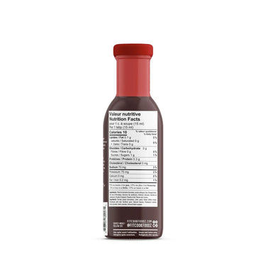 Tableau valeur nutritive de la sauce BBQ chipotle sans sucre par FitCook Foodz