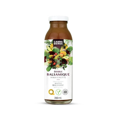 Vinaigrette canneberge, érable balsamique par CANNE BERGE. Aliments préparés au Québec par Nutra-Fruit.