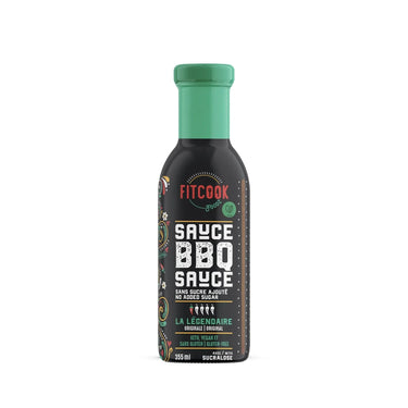 Bouteille de sauce bbq sans sucre originale, la Légendaire par FitCook Foodz.