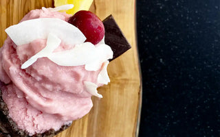 Sorbet ananas, canneberge, framboise et lime