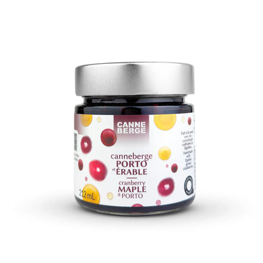 pot de canneberge porto et érable par CANNE BERGE. Marque québécoise de Nutra-Fruit