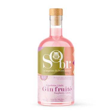 GIN FRUITÉ, FRAMBOISE ET LITCHI - SANS ALCOOL